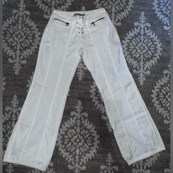 ⭐️Express⭐️Vintage White Pants, size 1/2⭐️ - Picture 3 of 17